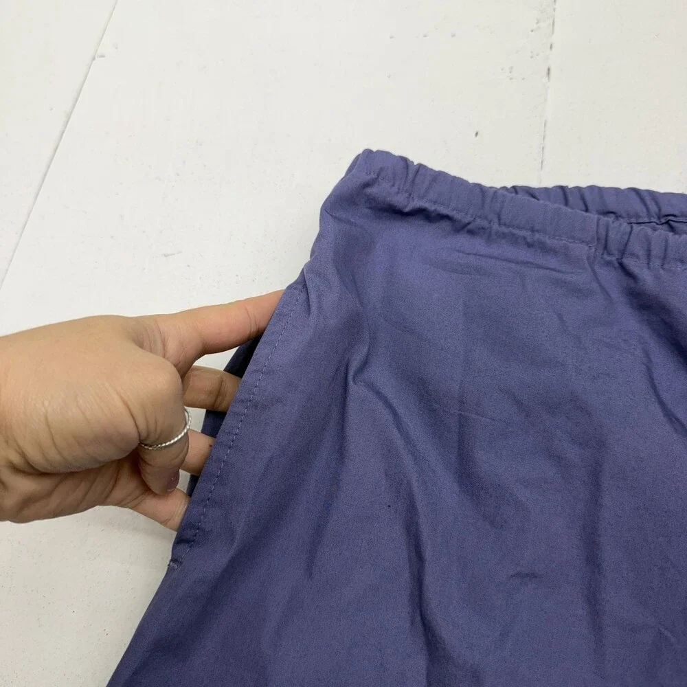 J.Crew Pants Womens 3X Purple Twill Crop Wide Leg Elastic Drawstring Waist